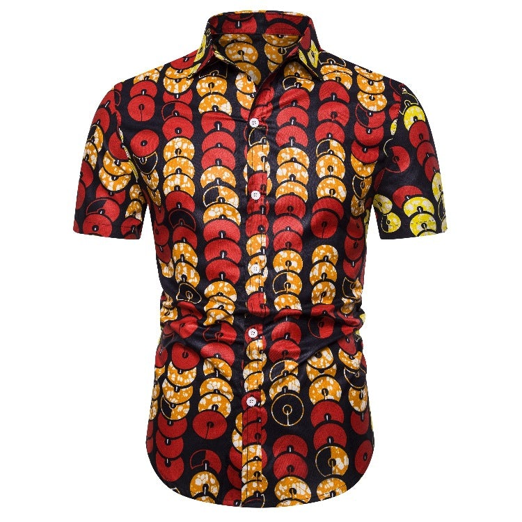 Ethnic Style Men‘s Short Sleeves Shirts-Shirts & Tops-CS201-S-Free Shipping at meselling99