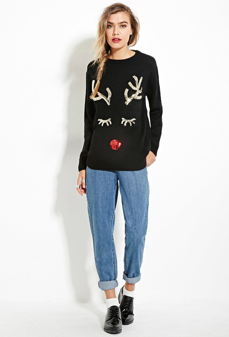 Christmas Snowman Design Long Sleeves Sweaters-Shirts & Tops-Free Shipping at meselling99
