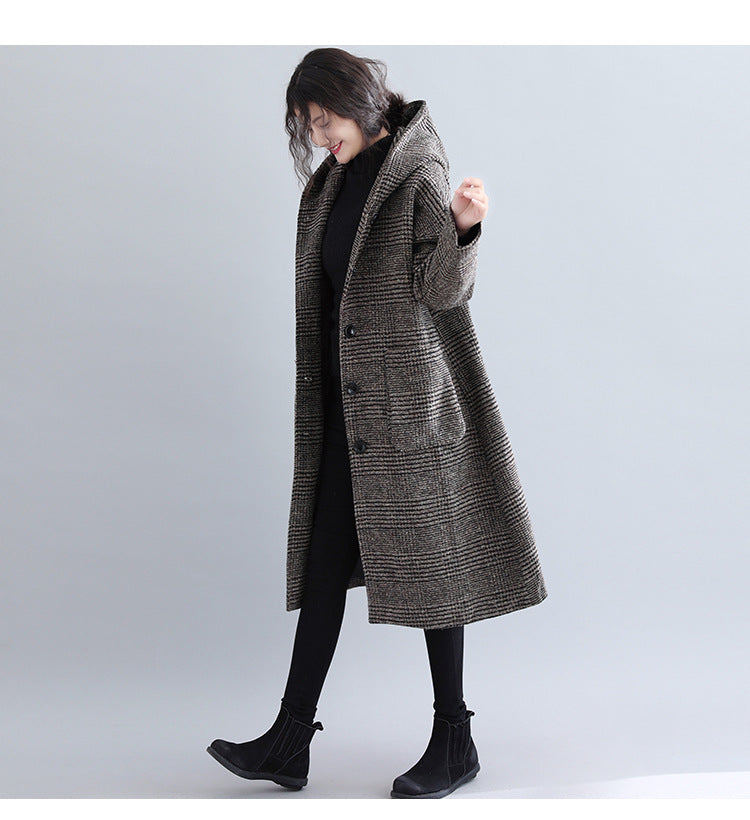 Women Plus Sizes Woolen Winter Coat-Women Overcoat-Free Shipping at meselling99