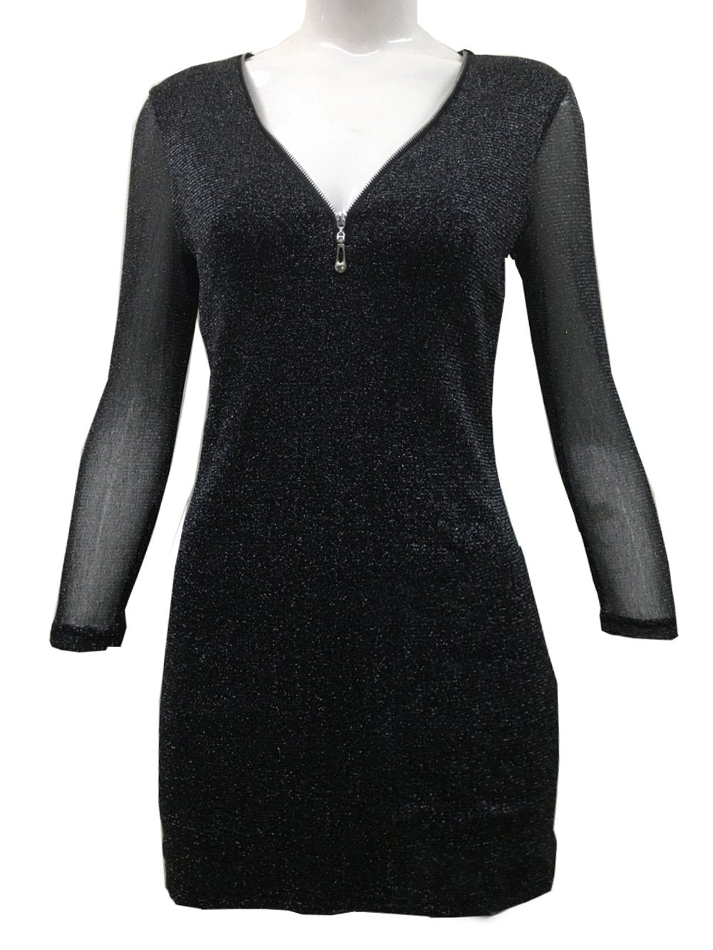 Black Sexy Bodycon Mini Dresses for Women-Dresses-Black-S-Free Shipping at meselling99