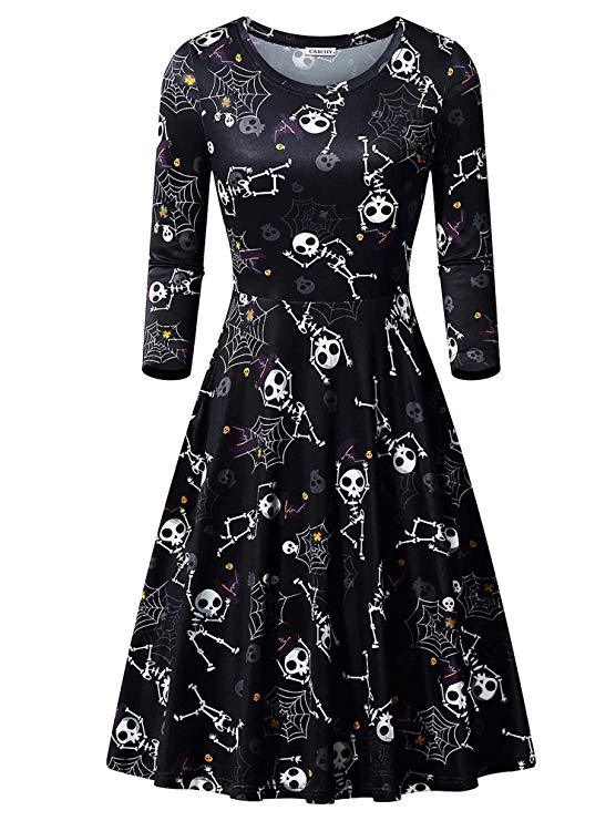 Halloween Pumpkin Long Sleeves Dresses-Halloween Dresses-Style5-S-Free Shipping at meselling99