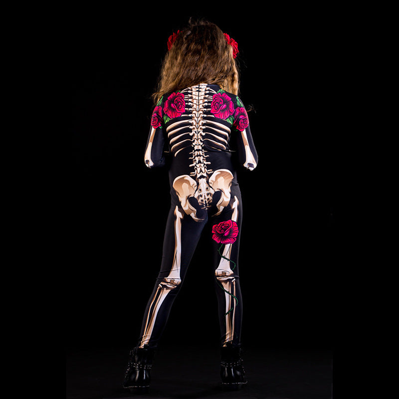 Horrible Holloween Skeleton Costume Jumpsuit for Adult&kids--Free Shipping at meselling99