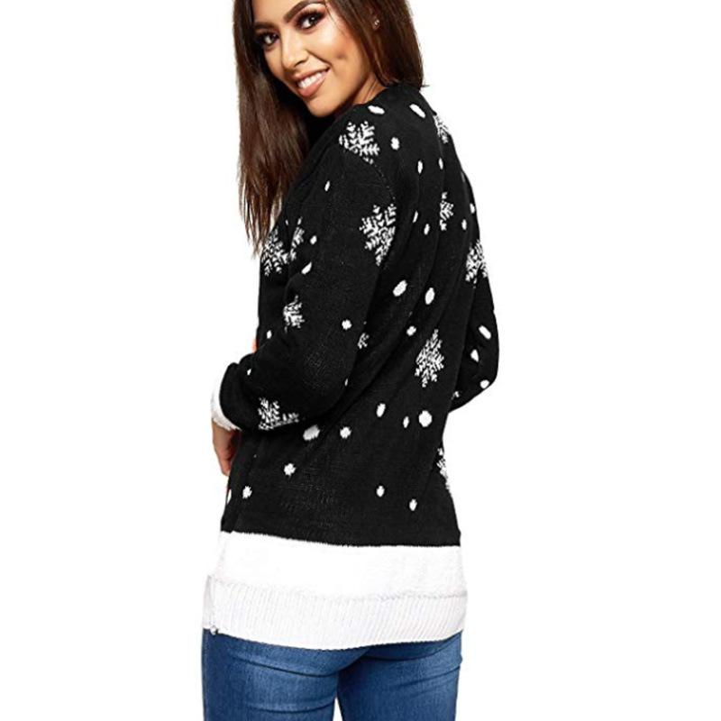 Casual Letter Print Christmas Pullover Knitted Sweaters-Shirts & Tops-Free Shipping at meselling99