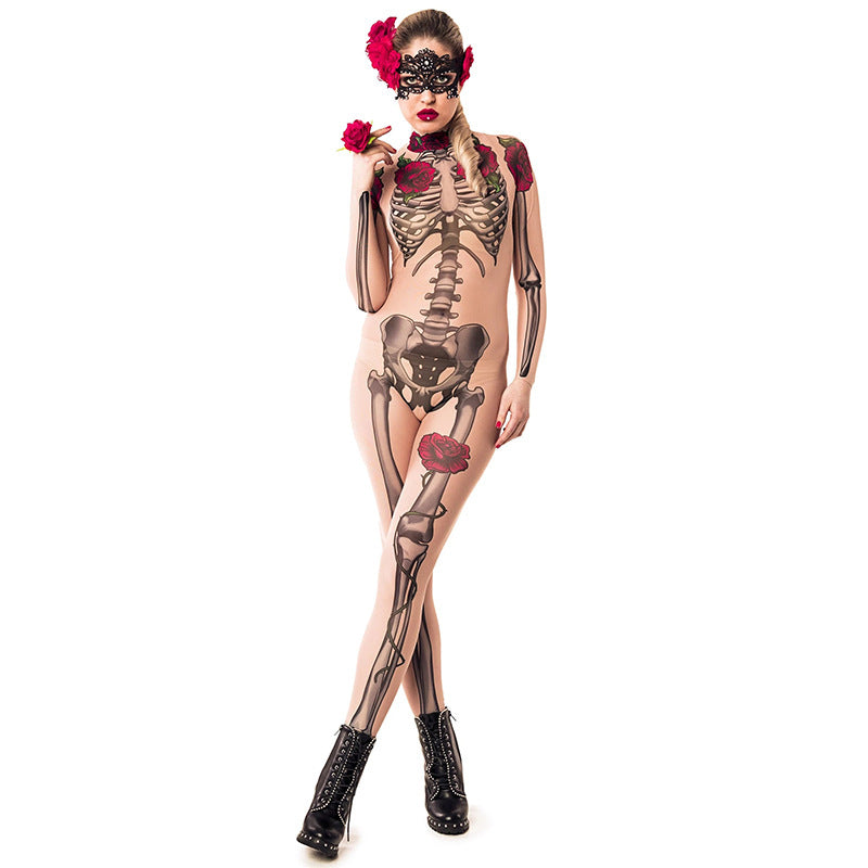 Holloween Horrible Human Skeleton Cosplay Jumpsuits--Free Shipping at meselling99