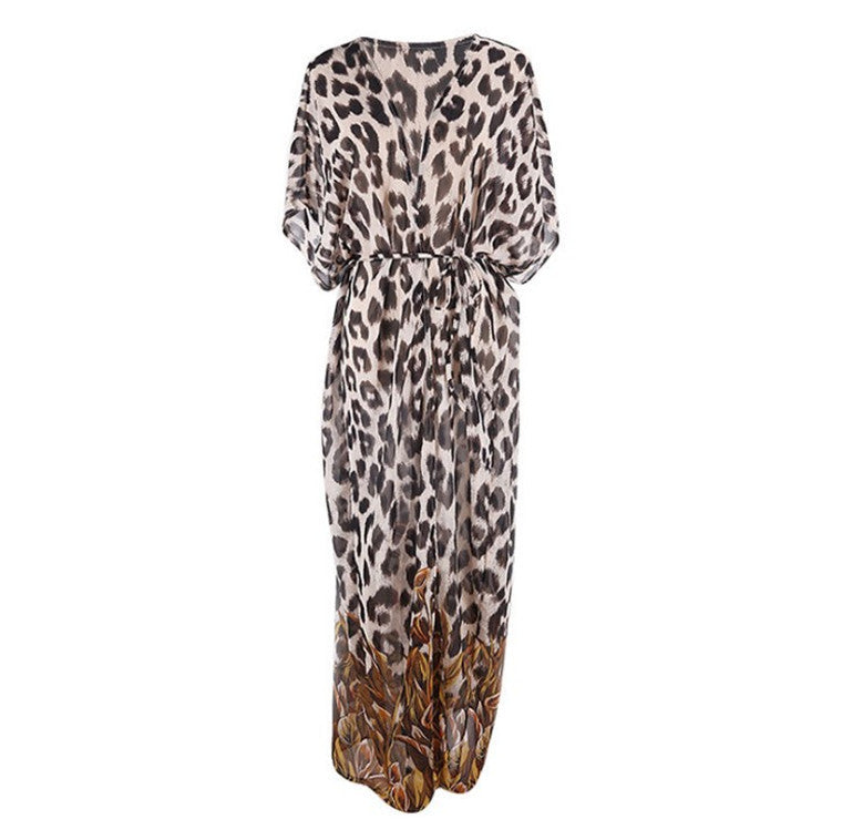 Sexy Chiffon Leopard Summer Beachwear Wraps-Leopard-One Size-Free Shipping at meselling99