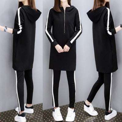 Fashion Casual Plus Sizes Zippered Women Suits-Suits-Black-M-Free Shipping at meselling99