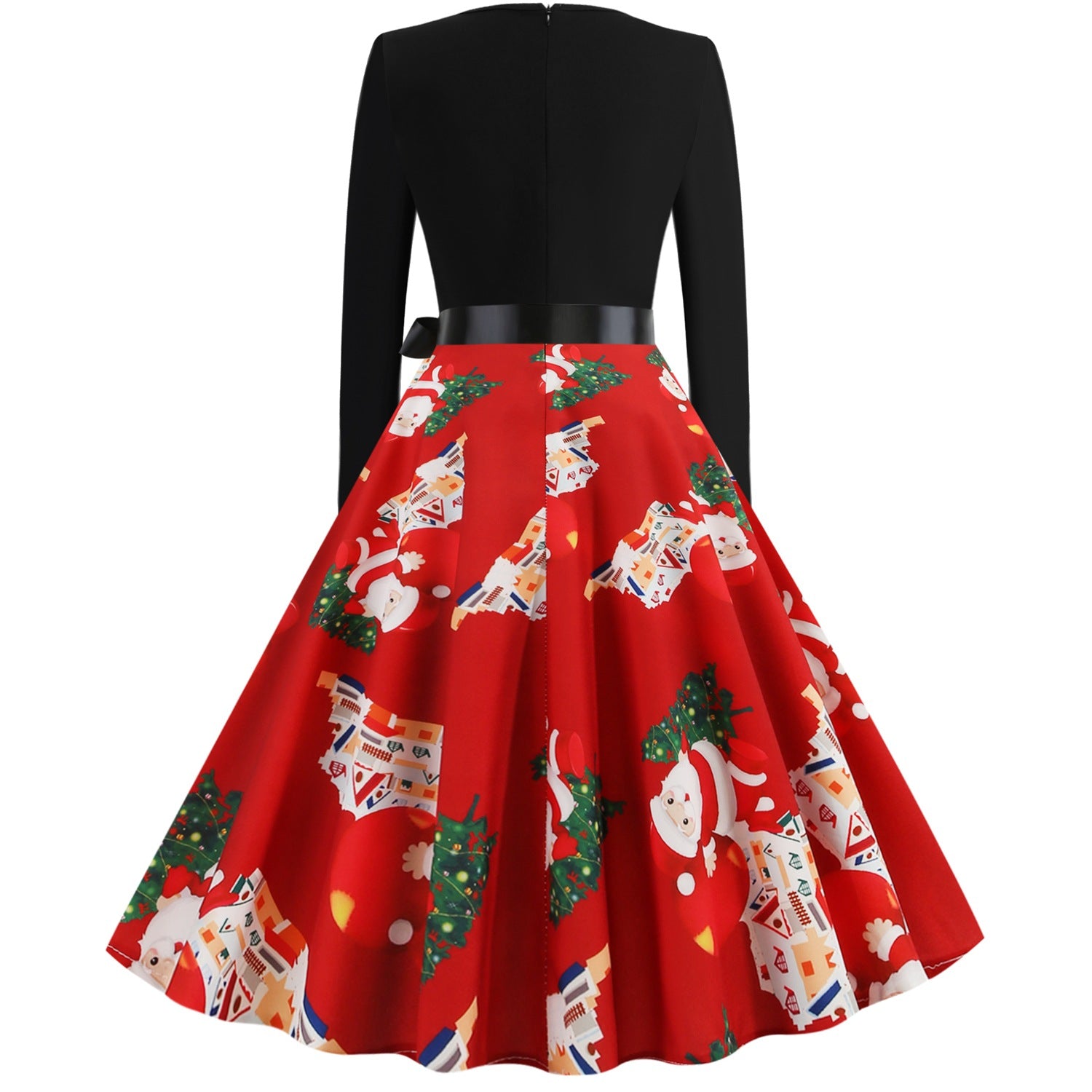 Merry Christmas Women Long Sleeves Winter Dresses-Vintage Dresses-Free Shipping at meselling99