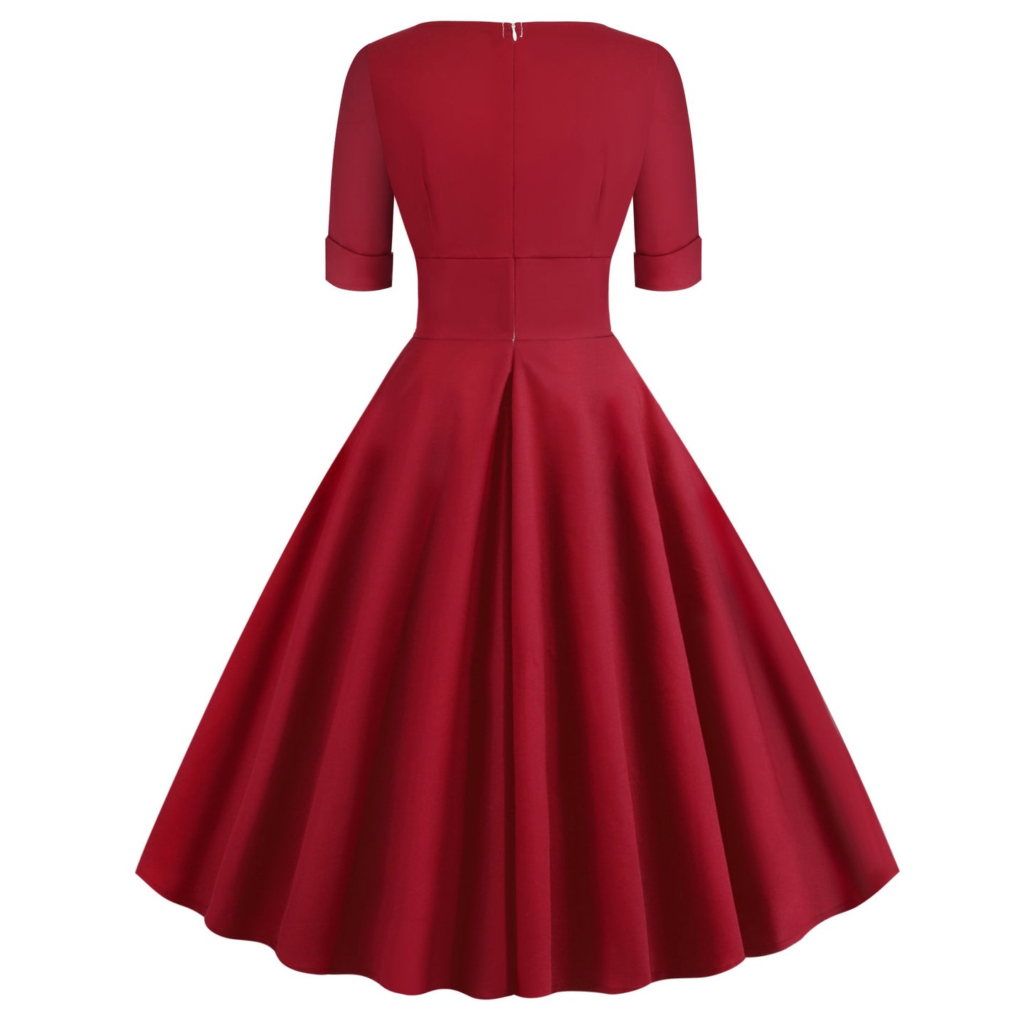 Vintage Short Sleeves V Neck Ball Dresses-Vintage Dresses-Free Shipping at meselling99