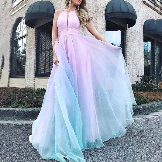Summer Sexy Deep V Neck Party Long Dresses-Maxi Dresses-Free Shipping at meselling99