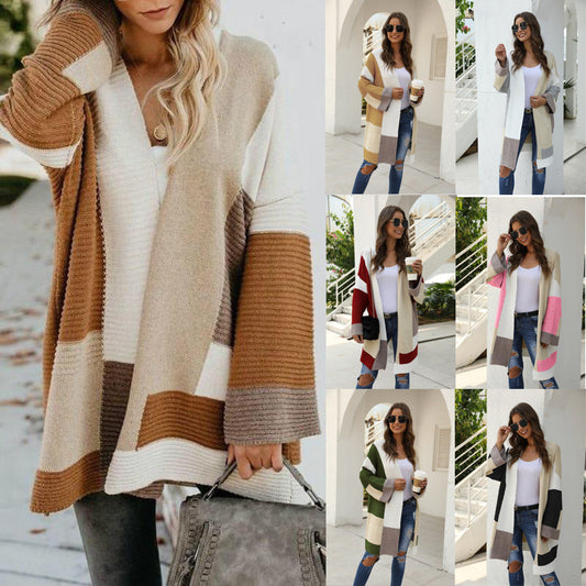 Women Colorful Knitted Cardigan Outerwear-Shirts & Tops-Free Shipping at meselling99