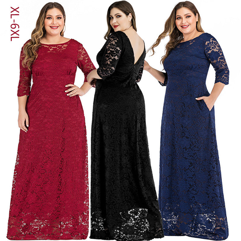 Plus Sizes Lace Evening Dresses for Women-Dresses-Free Shipping at meselling99
