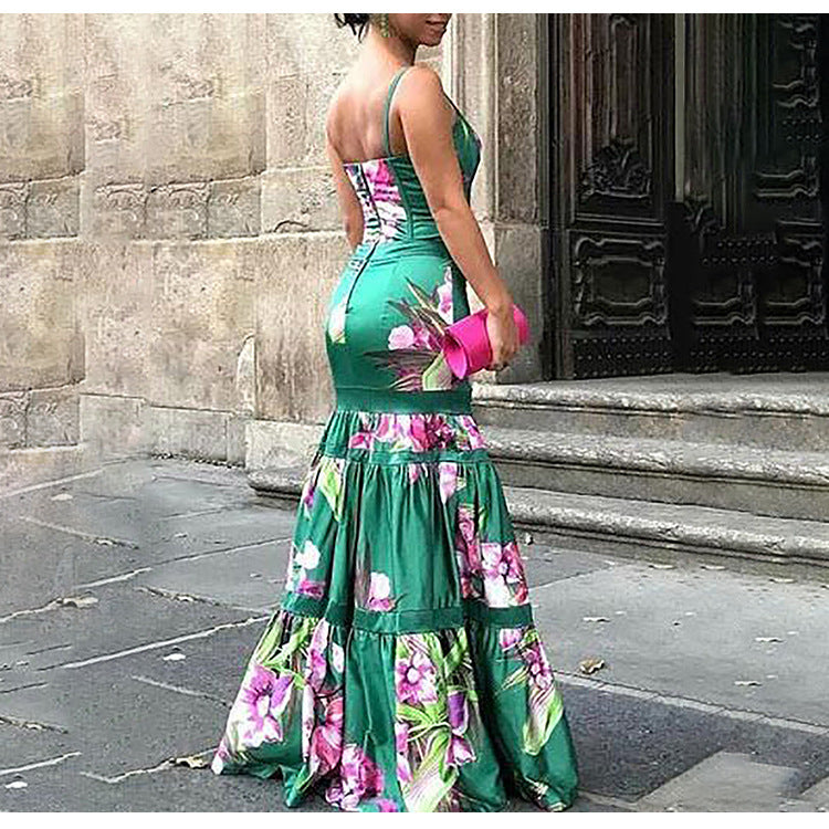 Sexy Summer Floral Print Long Dresses-Maxi Dreses-Free Shipping at meselling99