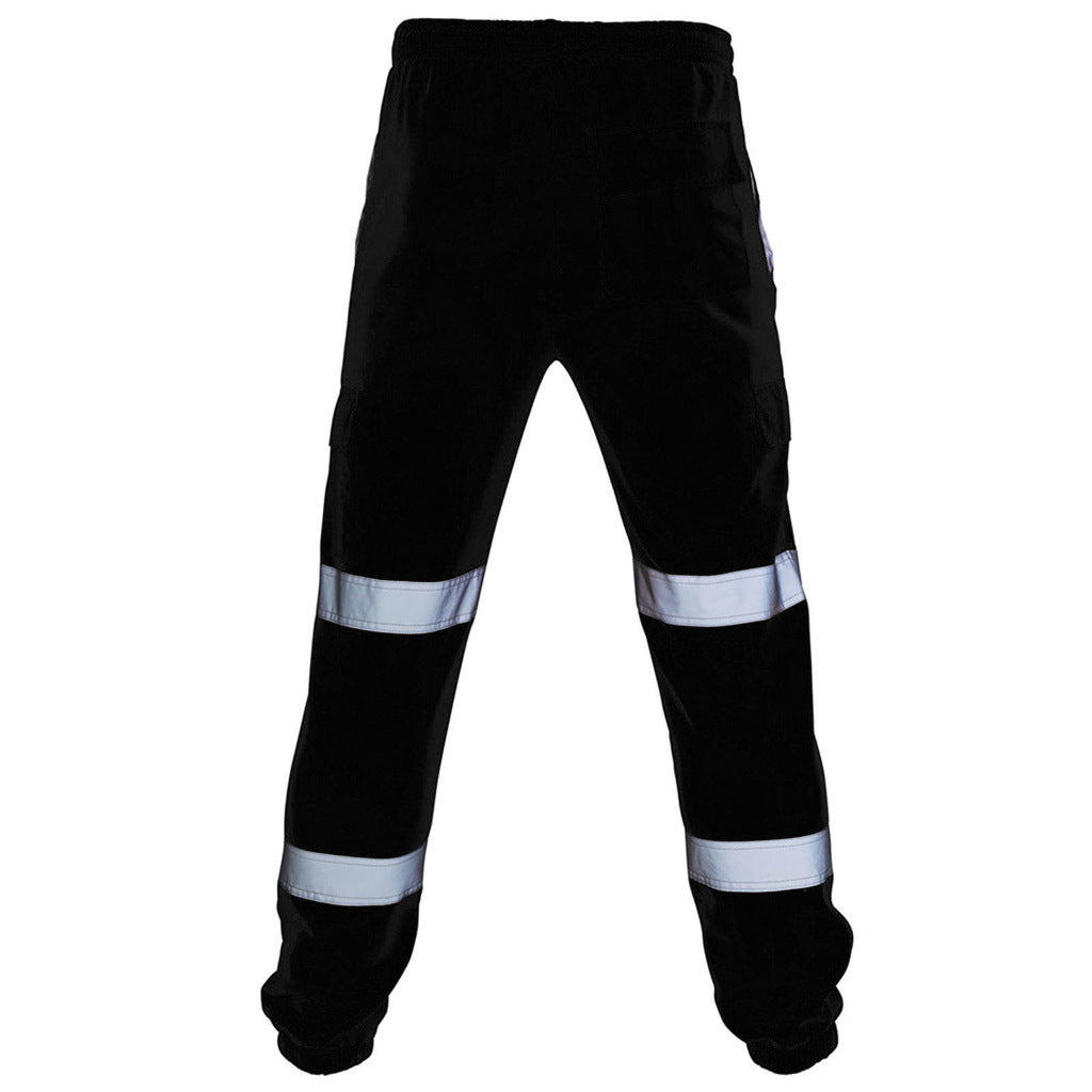 Fashion Silver Reflective Uniform Pants-Pants-Black-S-Free Shipping at meselling99