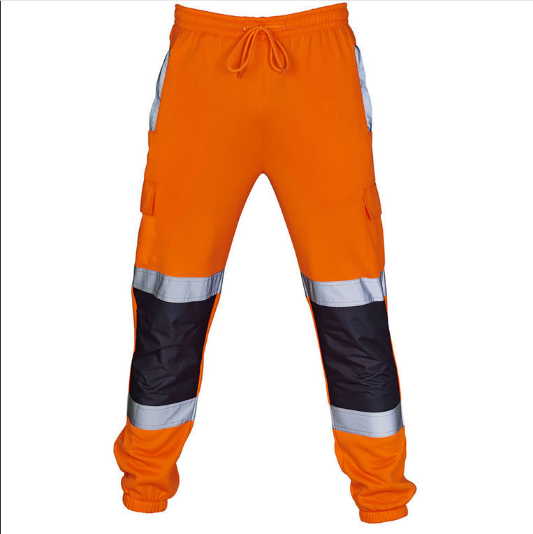 Fashion Silver Reflective Uniform Pants-Pants-Orange-S-Free Shipping at meselling99