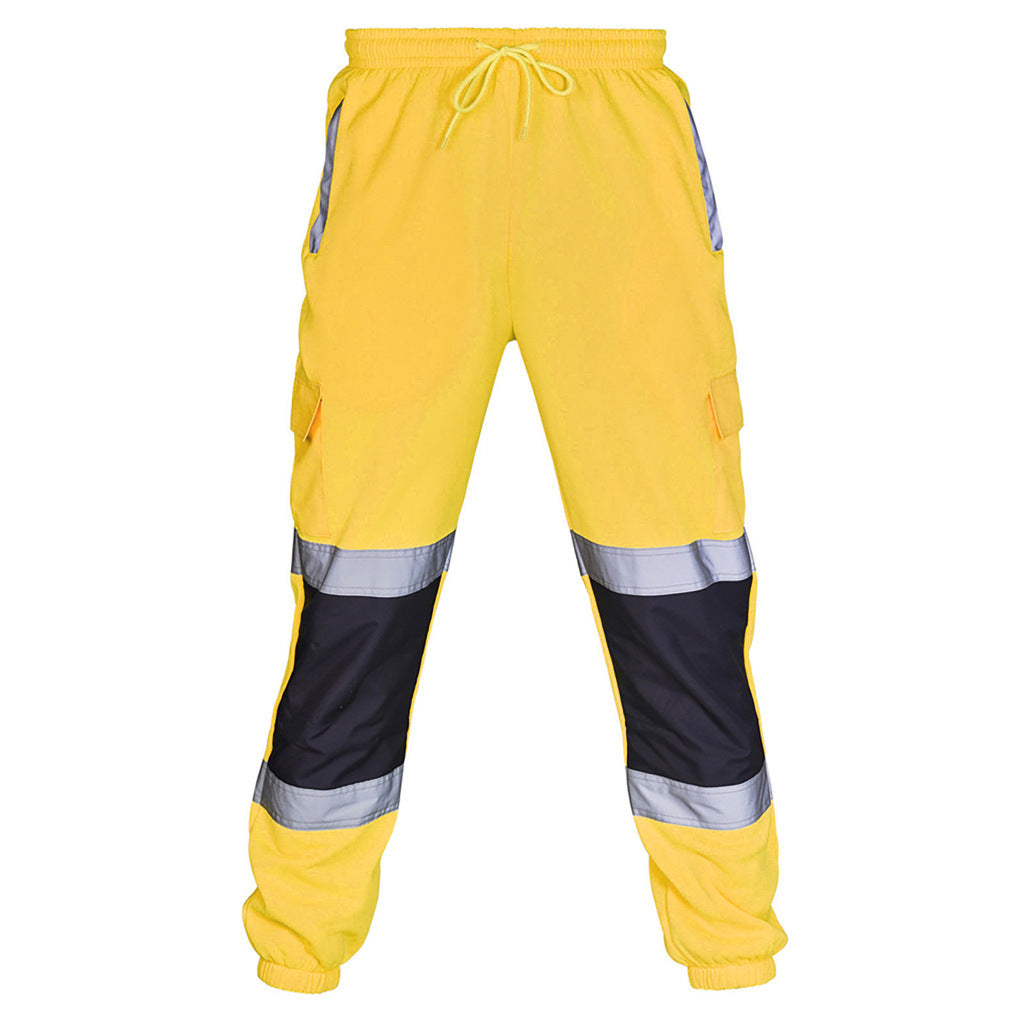 Fashion Silver Reflective Uniform Pants-Pants-Yellow-S-Free Shipping at meselling99