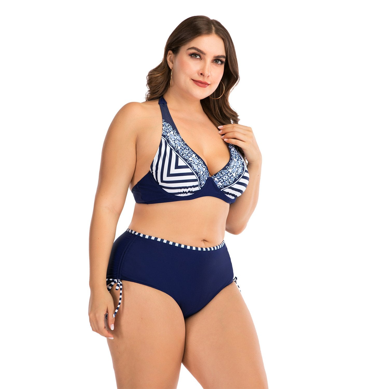 Summer Plus Sizes Halter Bikini Swimsuit--Free Shipping at meselling99
