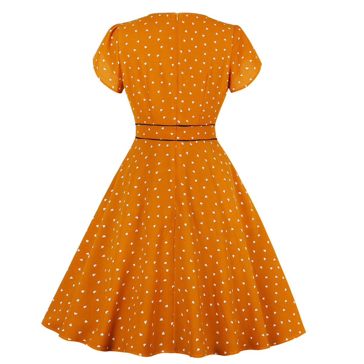 Classy Vintage Short Sleeves Dot Dresses-Vintage Dresses-Free Shipping at meselling99