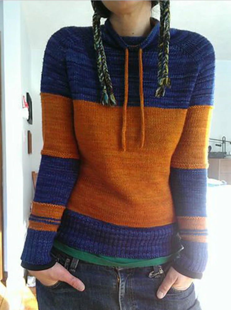 Fashion Women Drawstring Winter Sweaters-Women Sweaters-Orange-S-Free Shipping at meselling99