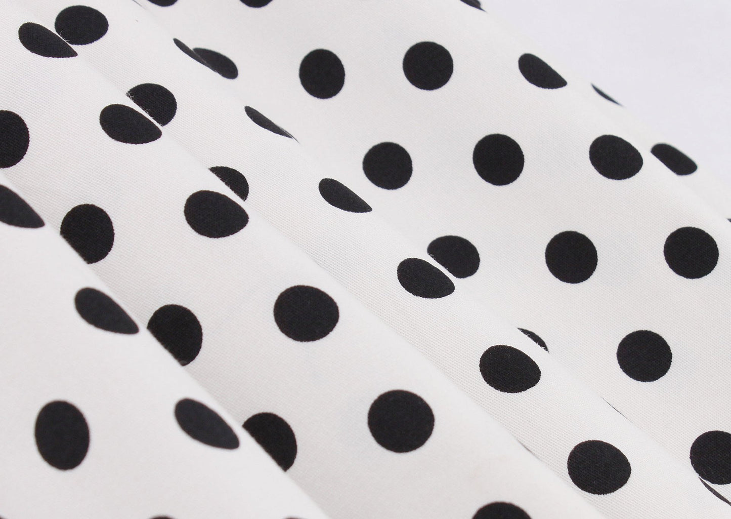 Women Regular Waist Dot Print Plus Sizes Midi Dresses-Vintage Dresses-Free Shipping at meselling99
