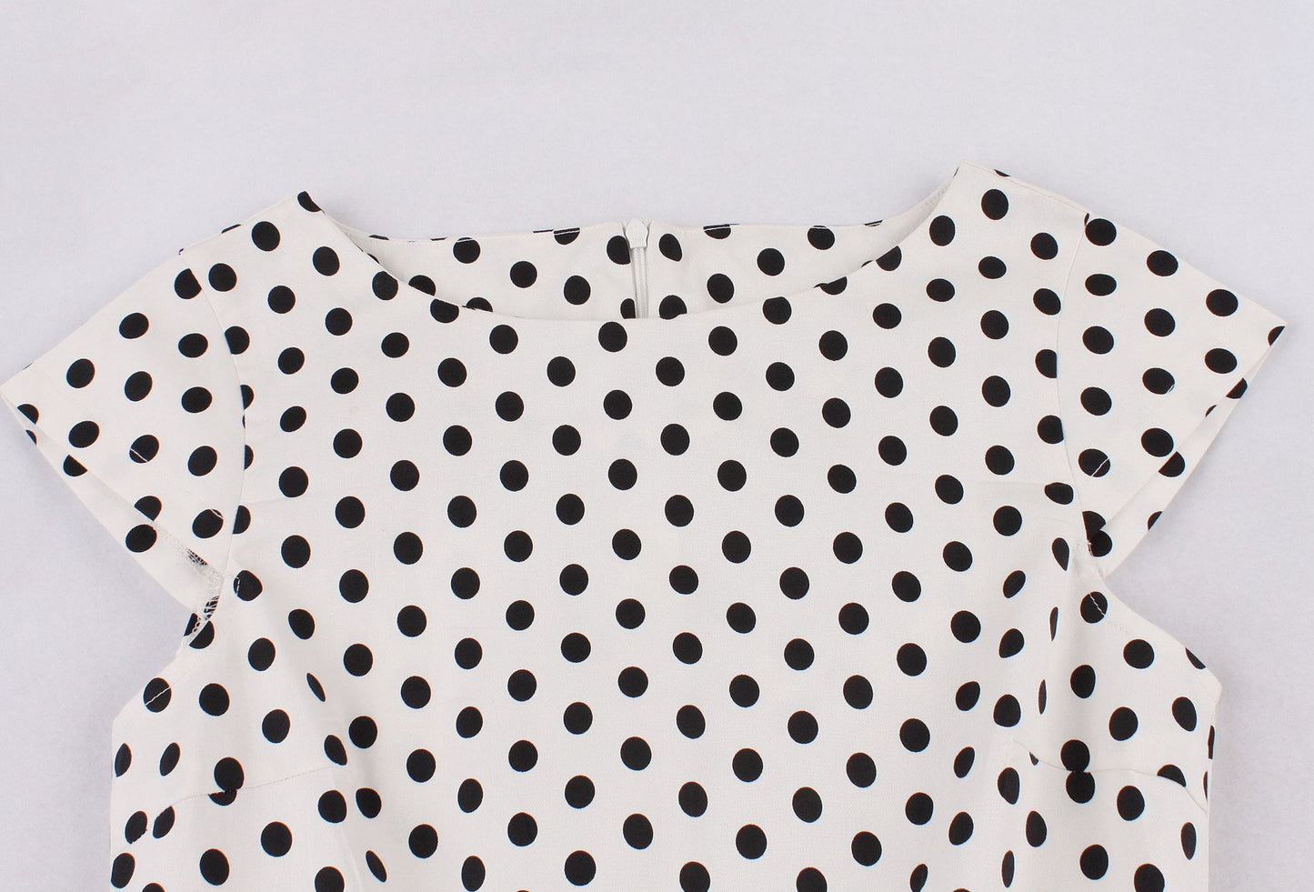 Women Regular Waist Dot Print Plus Sizes Midi Dresses-Vintage Dresses-Free Shipping at meselling99