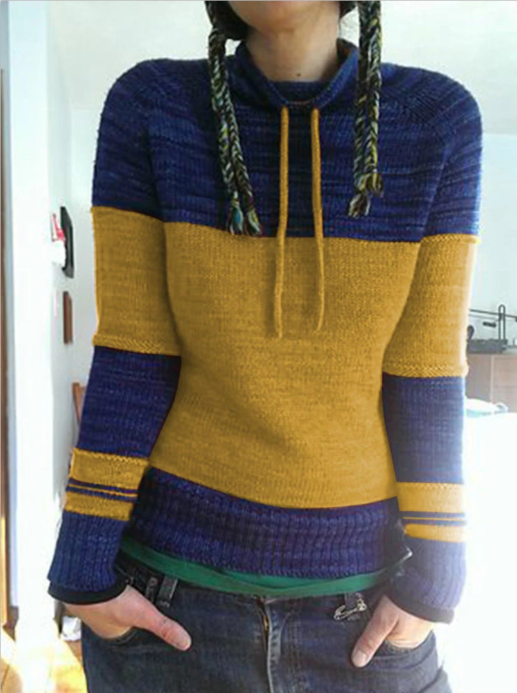 Fashion Women Drawstring Winter Sweaters-Women Sweaters-Yellow-S-Free Shipping at meselling99