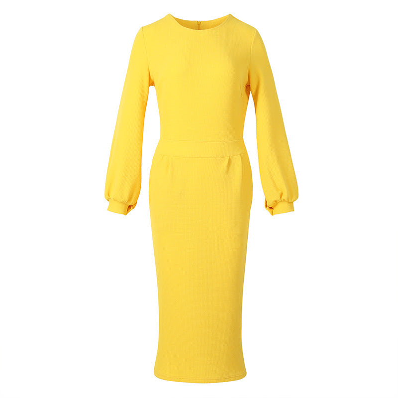 Fashion Long Sleeves Office Lady Fall Dresses--Free Shipping at meselling99