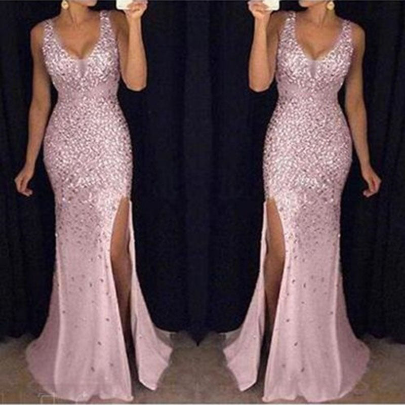 Sexy Mermaid Sequined Bodycon Long Evening Dresses-Party Dresses-Free Shipping at meselling99