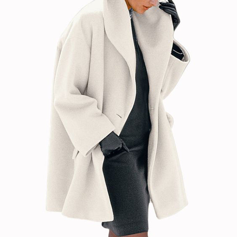 Fashion Women Short Overcoat-Women Overcoat-White-S-Free Shipping at meselling99