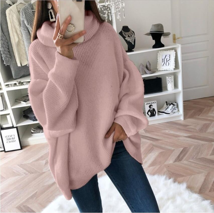 Casual Pullover Knitted Sweaters for Women-Shirts & Tops-Pink-S-Free Shipping at meselling99