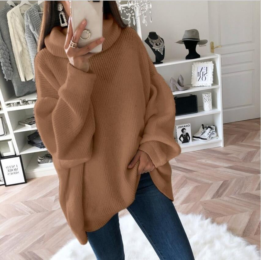 Casual Pullover Knitted Sweaters for Women-Shirts & Tops-Brown-S-Free Shipping at meselling99