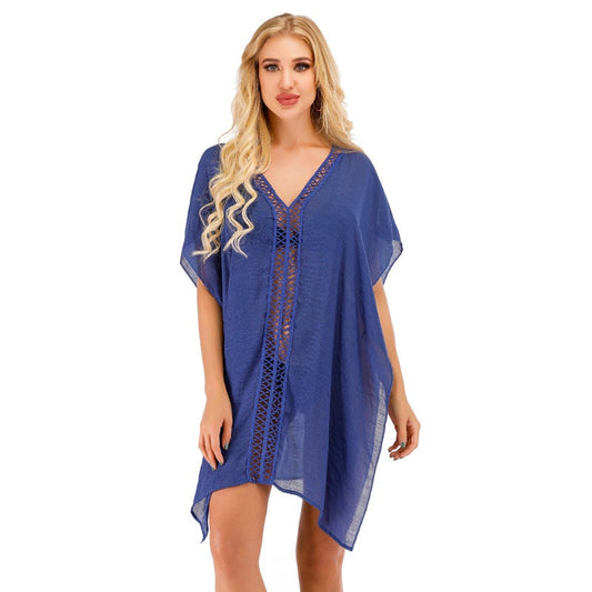 Casual Summer Bikinis Beach Cover Ups-Swimwear-Blue-One Size-Free Shipping at meselling99