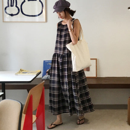 Vintage Summer A Line Sleeveless Long Dresses-Dresses-Free Shipping at meselling99