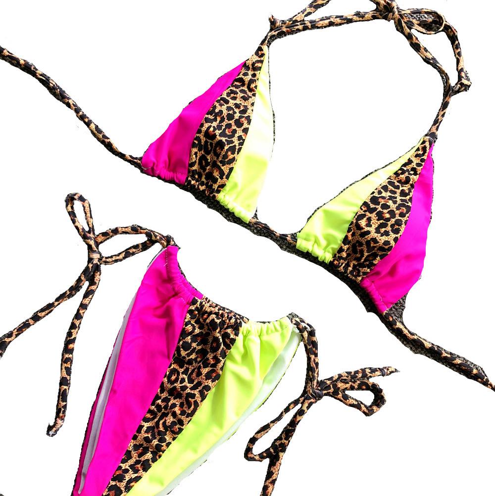 Sexy Leopard Bandage Bikini Swimwear-Swimwear-Free Shipping at meselling99