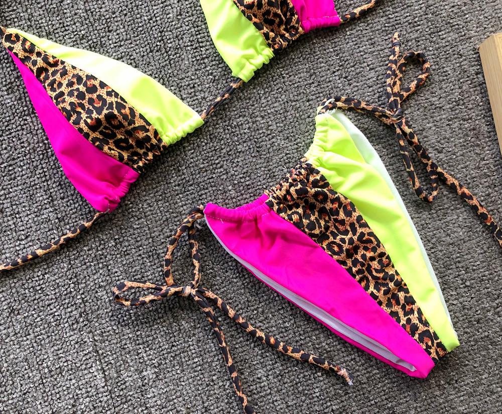 Sexy Leopard Bandage Bikini Swimwear-Swimwear-Free Shipping at meselling99
