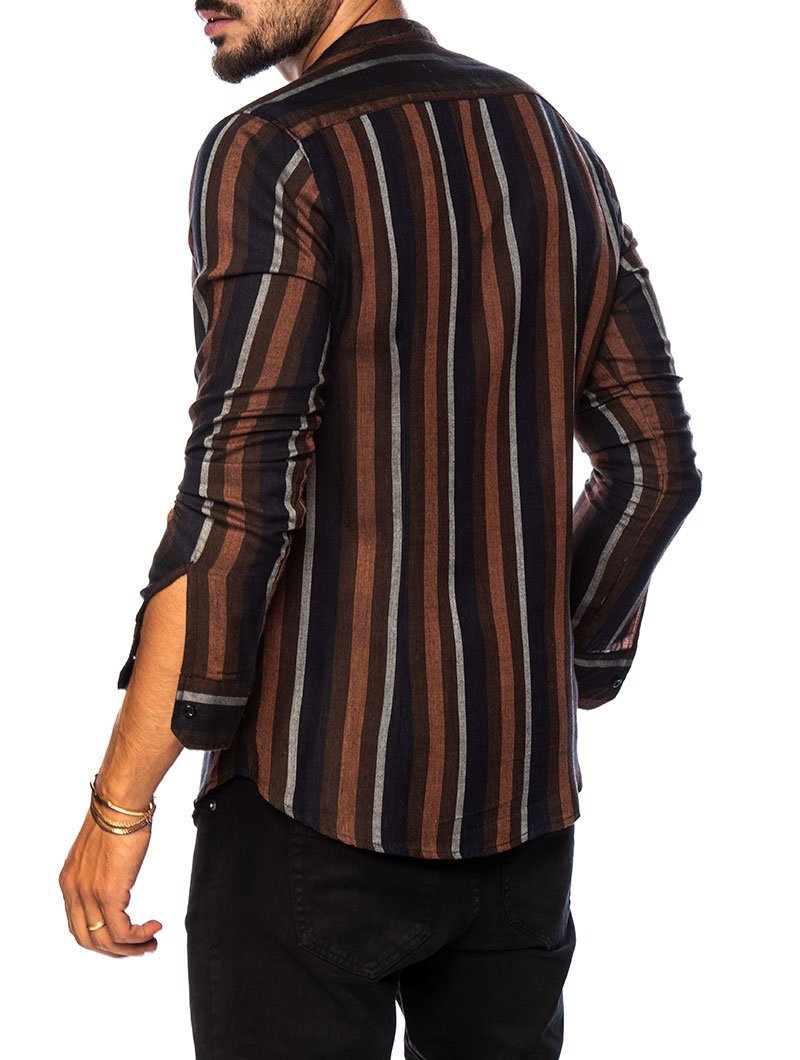 Long Sleeves Striped Shirts for Men-Shirts & Tops-Free Shipping at meselling99