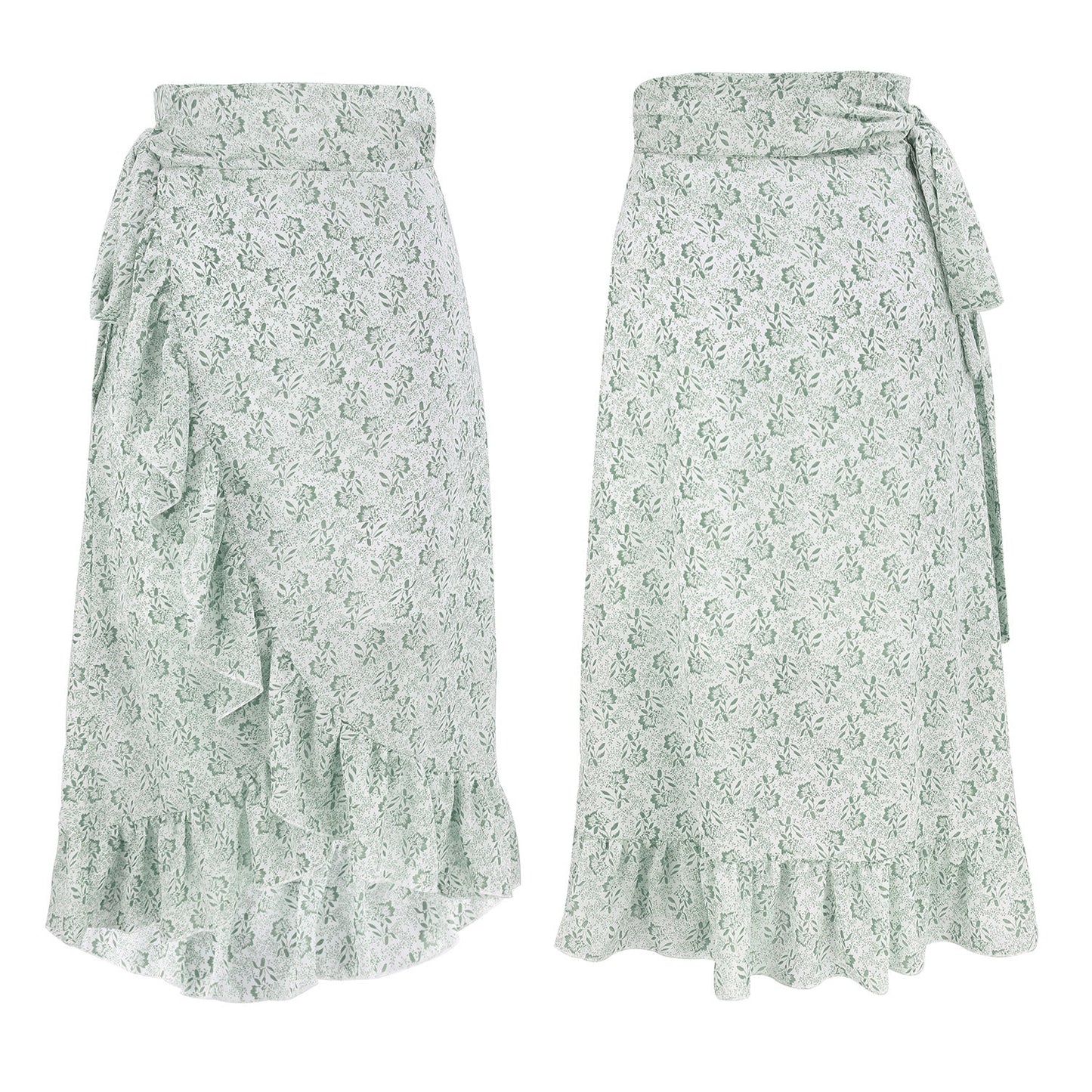Sexy Summer Irregular Chiffon Skrts-Skirts-Green-S-Free Shipping at meselling99