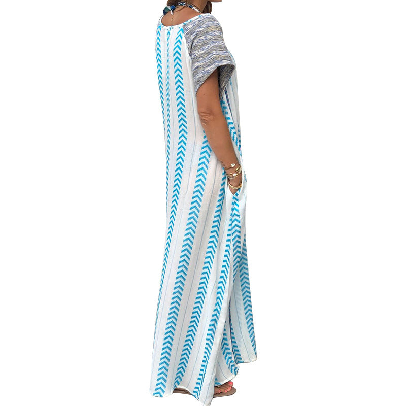 Summer Fashion Loose Long Dresses-Maxi Dresses-Free Shipping at meselling99