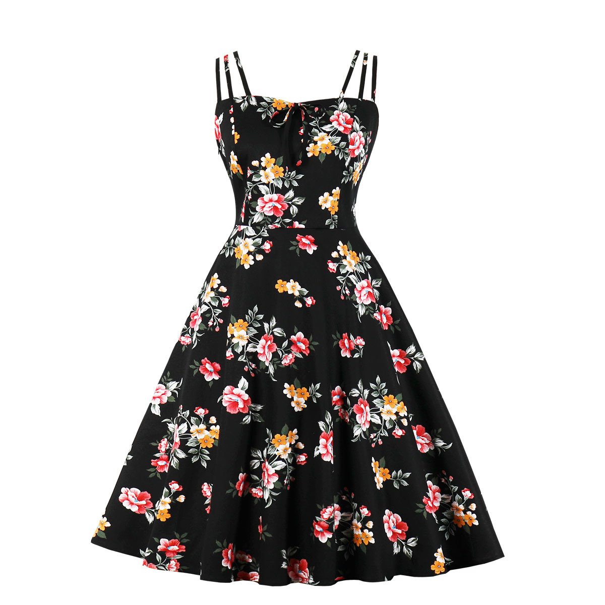 Women Summer Floral Print Retro Dresses-Vintage Dresses-11-S-Free Shipping at meselling99
