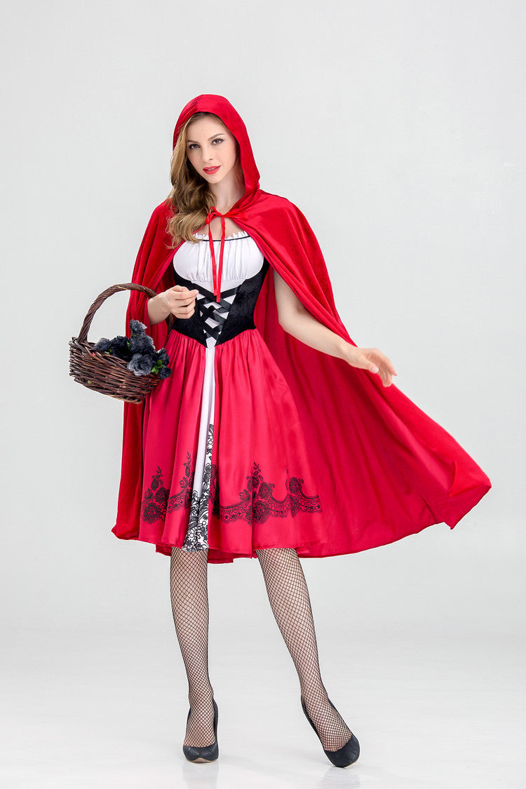 Red Halloween Little Red Riding Hood Cosplay-Costumes & Accessories-Red-S-Free Shipping at meselling99