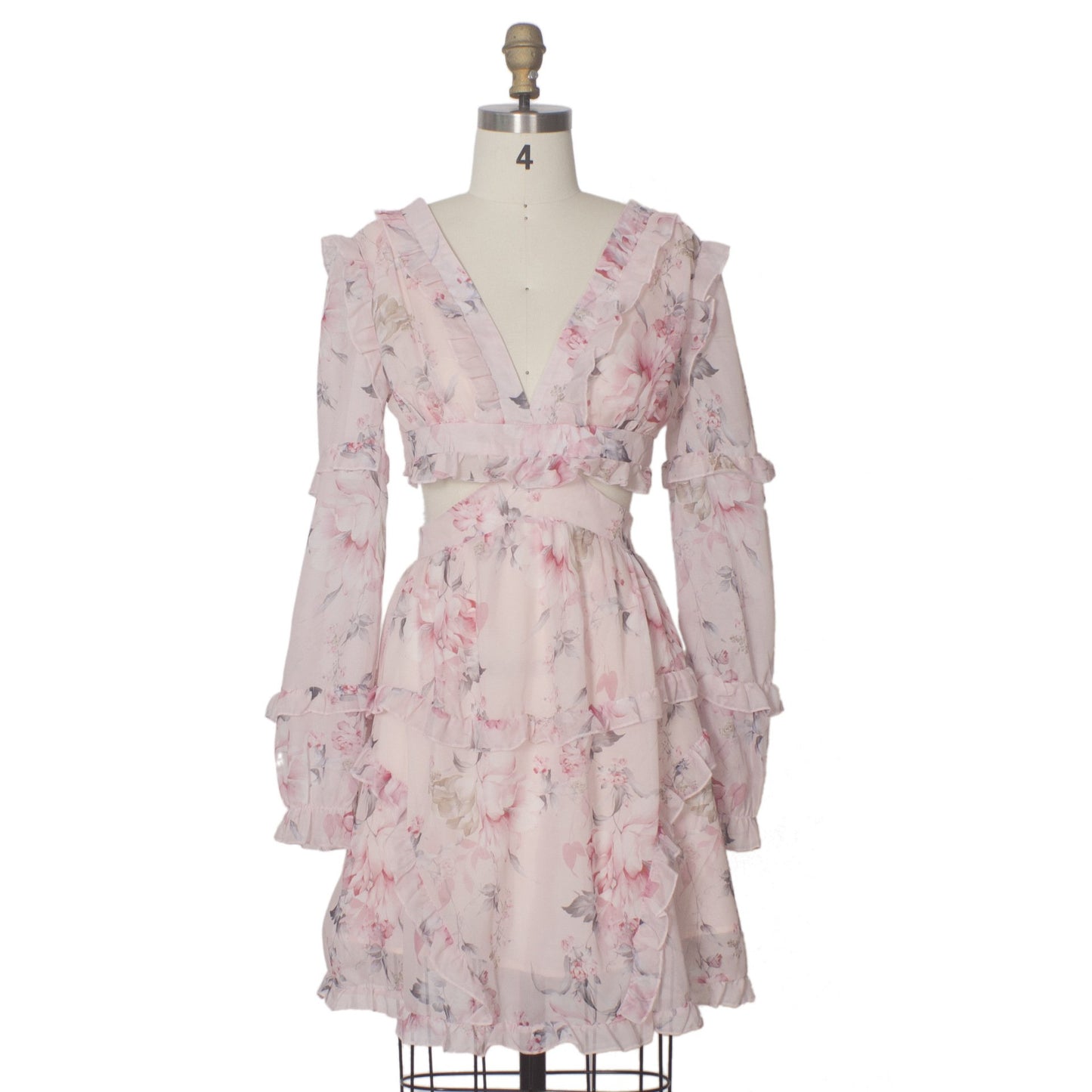 New Arrvial Women Pink Chiffon Short Mini Dresses-Mini Dresses-Free Shipping at meselling99