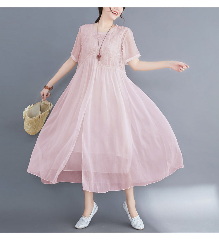 Summer Fairy Chiffon Women Plus Sizes Dresses-Dresses-Free Shipping at meselling99