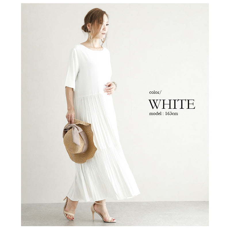 Fashion Casual Summer Long Cozy Dresses-Dresses-White-One Size-Free Shipping at meselling99