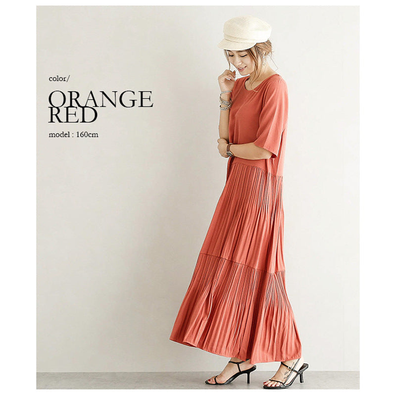 Fashion Casual Summer Long Cozy Dresses-Dresses-Orange-One Size-Free Shipping at meselling99