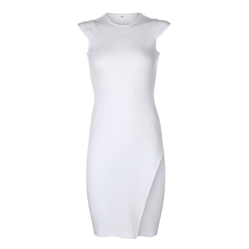 Sexy Split Flornt Short Mini Dresses-Sexy Dresses-White-S-Free Shipping at meselling99