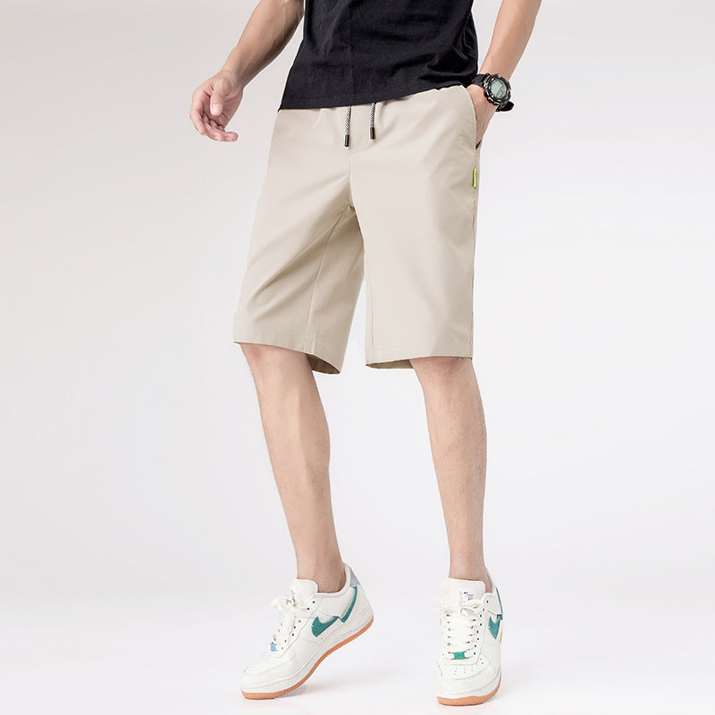 Summer Casual Men's Beach Shorts-Pants-Ivory-M-Free Shipping at meselling99