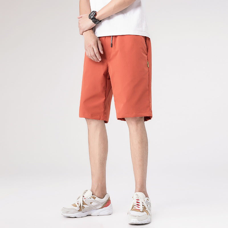 Summer Casual Men's Beach Shorts-Pants-Red-M-Free Shipping at meselling99