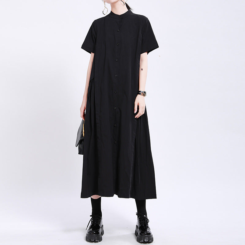 Elegant Linen Short Sleeves Summer Long Dresses-Dresses-Free Shipping at meselling99