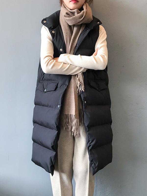 Meselling99 Original Solid Warm Long Vest-Outwears-Free Shipping at meselling99