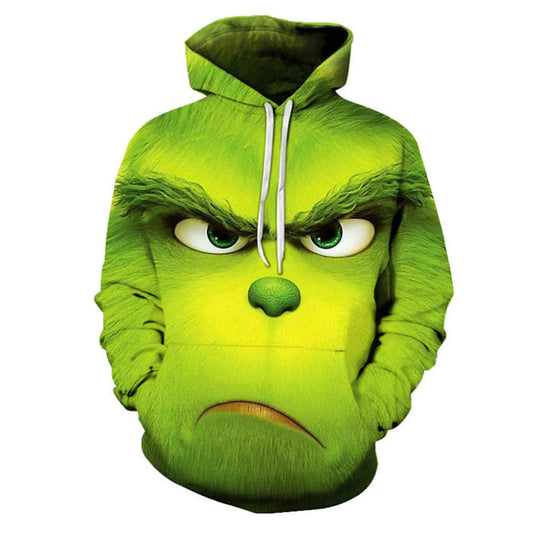 Green Cartoon 3D Print Long Sleeves Hoodies-Sweaters-YMX-M008-S-Free Shipping at meselling99