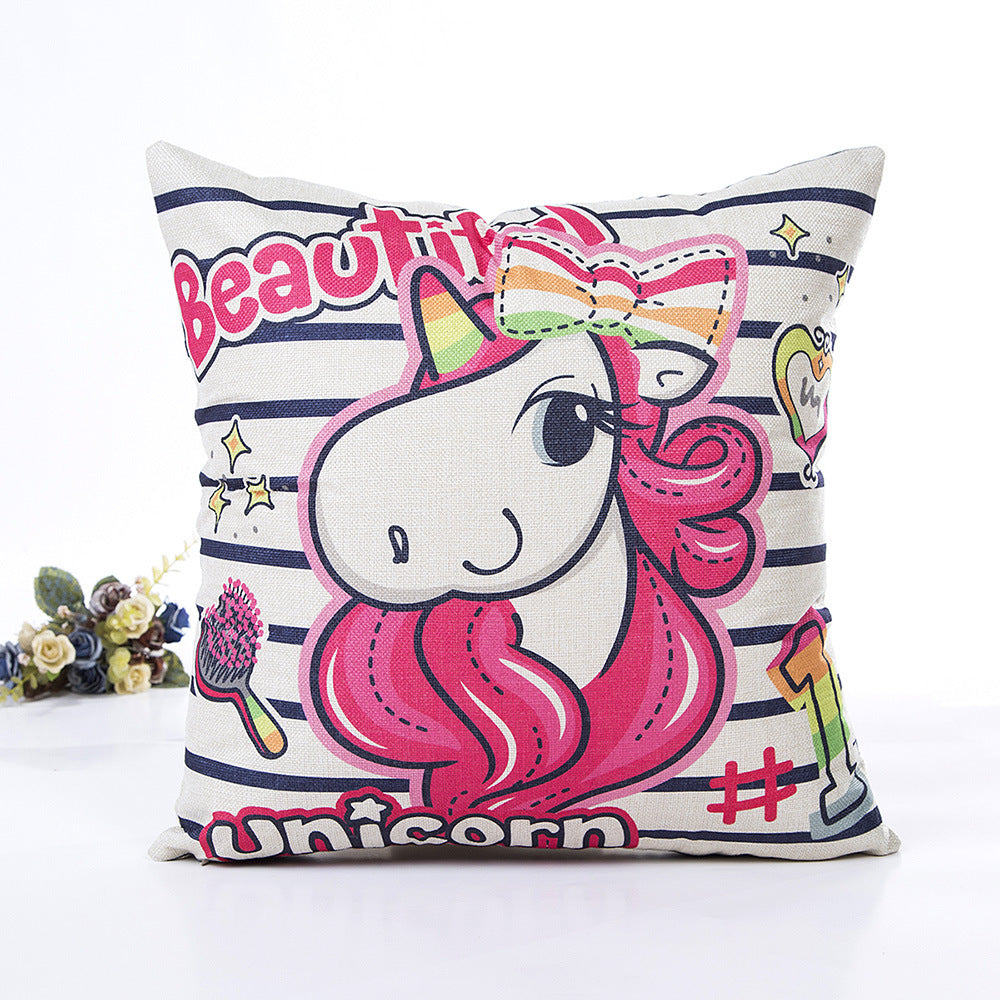 (Buy one Get one Free) Unicorn Design Sofa Pillow Case-Style D-45*45cm-Free Shipping at meselling99